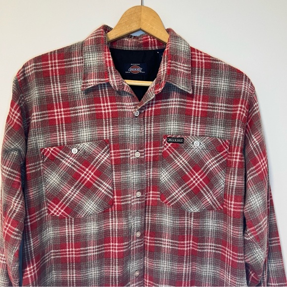 Dickies Other - SOLD Vintage Dickies Red Plaid Flannel Button Down Shirt